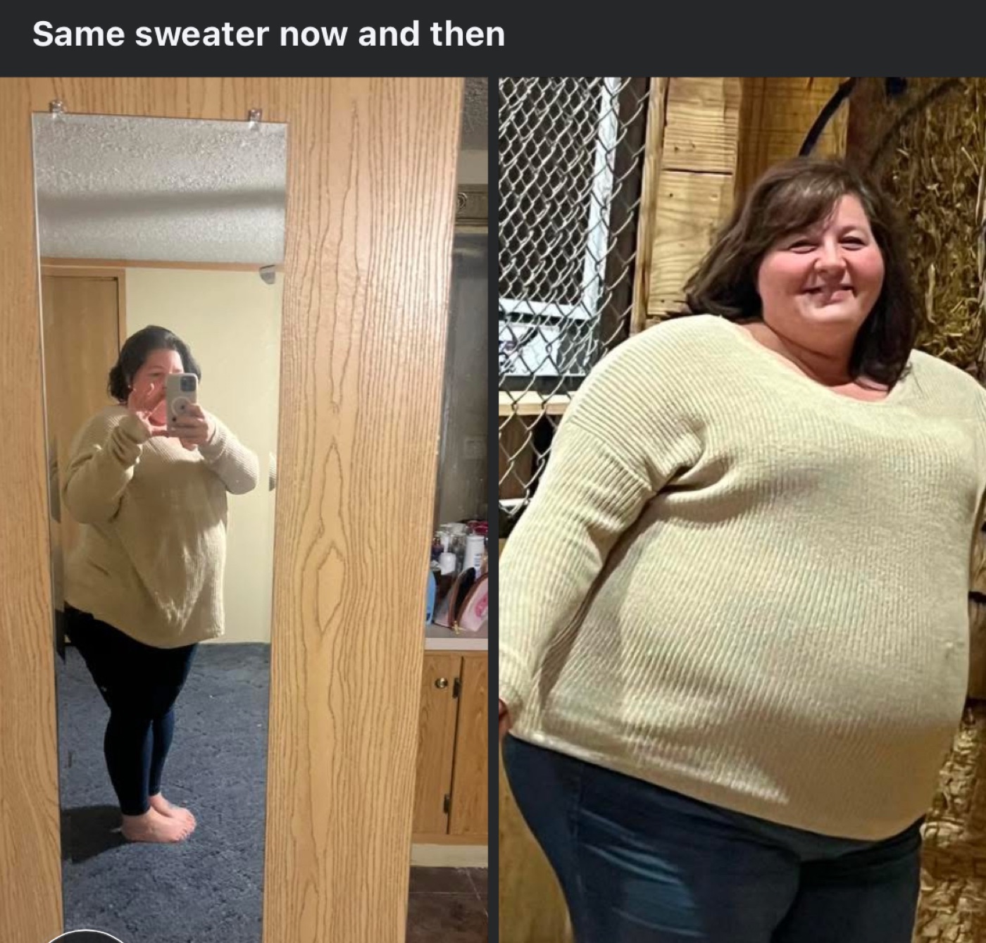 Client progress photo showing fitness results
