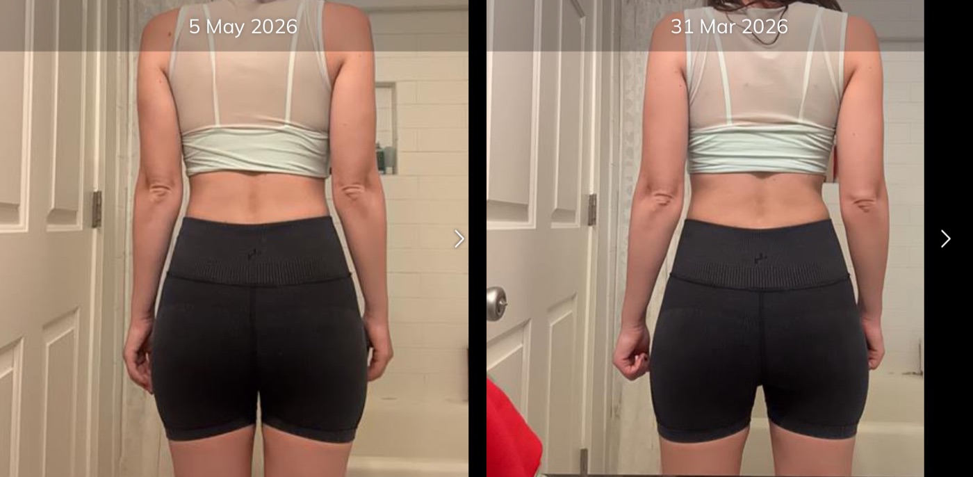 Client result photo from coaching